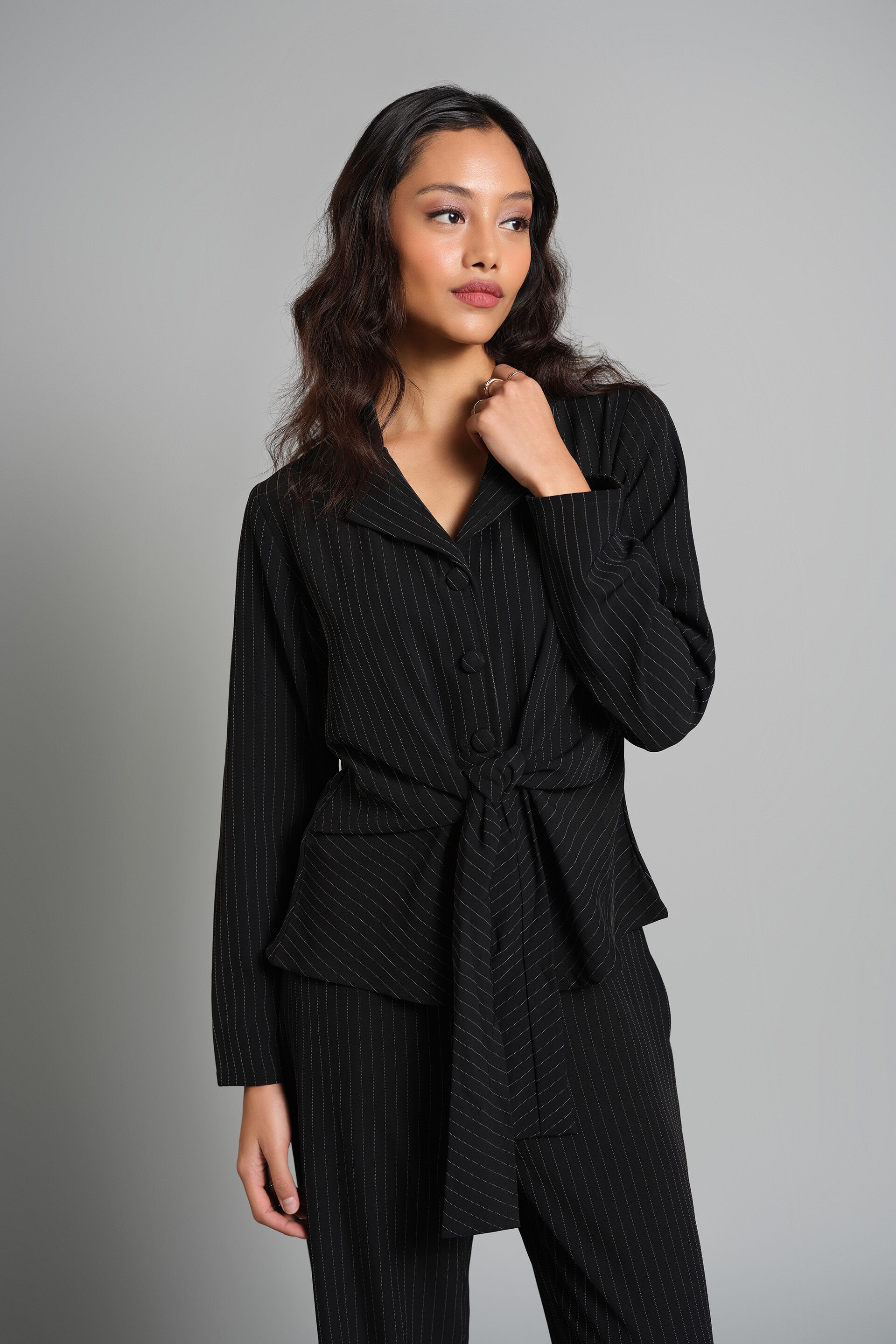 Basalt Tie-up Co-ord, Black, image 3